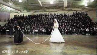 Bobov Rebbe Shlita dancing Mitzva Tantz at Wedding [upl. by Ducan]