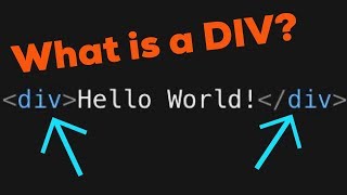 What is a DIV  HTML Basics 1 [upl. by Leamiba618]