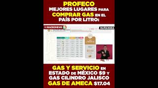 PROFECO MEJORES LUGARES PARA COMPRAR GAS EN EL PAÍS POR LITRO [upl. by Biancha541]