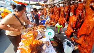 Full Order Roast Pork At Orussey Market In Chines New Year  Cambodia Street Food [upl. by Aubigny]