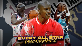 Michael Jordan Every Single AllStar Game Highlight 🐐🌟 1985 19871993 19961998 20022003 [upl. by Leanahtan207]