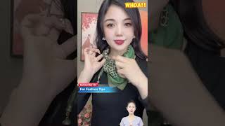 How To Tie a scarf for women  How to Wear Neckerchief Winter Scarf Part3190124 scarftie [upl. by Lavicrep176]