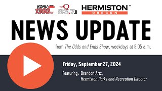 Hermiston Parks amp Recreation Director Brandon Artz on KOHU 1360 AM September 27 2024 [upl. by Donovan791]