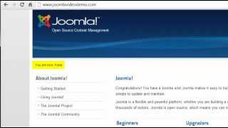 Joomla 25 Tutorial  Lesson 11  Frontend [upl. by Treblih]