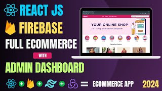 Create Ecommerce App with React And Firebase  React Ecommerce App React Project For Beginners 2024 [upl. by Llerrehs91]