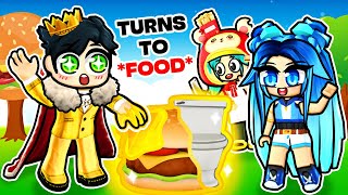 Everything I TOUCH turns into FOOD in Roblox Family [upl. by Agiaf]