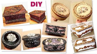 DIY5 Best cardboard boxes ideas Jewelry Boxes Cardboard craft [upl. by Jillene]