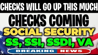 SSI CHECKS WILL GO UP THIS MUCH SOCIAL SECURITY CHECKS COMING FOR ALL SSI SSDI VA BENEFICIARIES [upl. by Zevahc571]