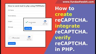 How to create integrate reCAPTCHA and verify it using google api in PHP  PHP reCAPTCHA Checkbox [upl. by Mufinella523]