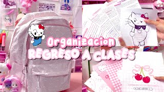 🎀Organización para el regreso a clases 2024✨ Carpeta lapicera portadas mochila y más🤍🌷✨ [upl. by Llenra]