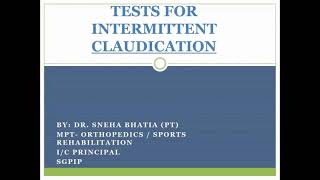 Tests for Claudication StayHome and study WithMe [upl. by Enyledam]