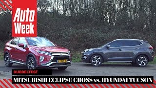 Mitsubishi Eclipse Cross vs Hyundai Tucson  AutoWeek Dubbeltest  English subtitles [upl. by Dav]