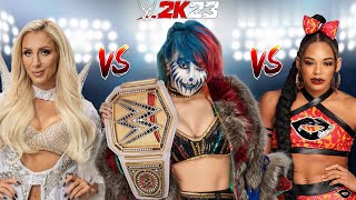 WWE 2K23 ASUKA VS CHARLOTTE FLAIR VS BIANCA BEL AIR FOR THE WOMENS UNDISPUTED CHAMPIONSHIP [upl. by Hayton471]