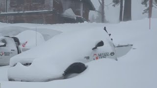 Snow pounds the Sierra Nevada as latest storm soaks the Bay Area [upl. by Haym387]