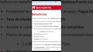 Crédito Hipoteca Fuerte de BANORTE short [upl. by Gnes255]