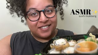 ASMR  Sushi Mukbang  Godzilla Roll Edition🍣  eating sounds whispers [upl. by Louanne56]