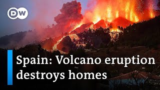 Longdormant volcano erupts on Spanish island of La Palma  DW News [upl. by Nicol827]