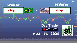 Day Trade ao Vivo  ShineoTrader  24062024 [upl. by Gnahc598]