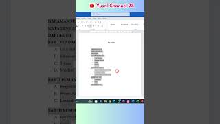 Cara Membuat Daftar Isi Otomatis Part 1 daftarisiotomatis caracepat wordtutorials shorts [upl. by Netsirc]