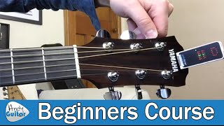 How to Tune A Guitar for Beginners Guitar Basics  Lesson 4 [upl. by Dalli]