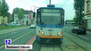 Tramwaje Ostrava 2018 linia 12 [upl. by Cthrine]