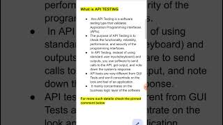 What is API Testing  1 min Software Testing Shorts 127 [upl. by Eneleahs]