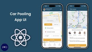 Car Pooling App UI in React Native  BlaBlaCar Clone in React Native  GoPoolar [upl. by Nellak]