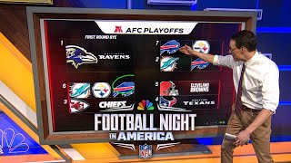 NFL playoff picture Steve Kornacki breaks down AFC NFC playoff brackets  FNIA  NFL on NBC [upl. by Nugesulo]