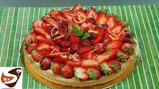 Crostata di fragole con frutta crema pasticciera e pasta frolla friabilissima [upl. by Eissirc]