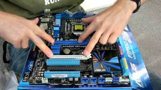 ASUS P7P55D Deluxe P55 LGA1156 Core i5 Motherboard Unboxing Linus Tech Tips [upl. by Shannon]