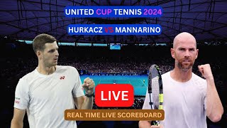 Hubert Hurkacz Vs Adrian Mannarino LIVE Score UPDATE Today United Cup Tennis Play Offs Jan 05 2024 [upl. by Monetta598]