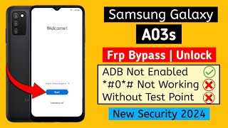 Samsung A03s Frp Bypass 2024  Android 1314  New Security  No Talkback  Fix  ADB Not Enabled [upl. by Platus]