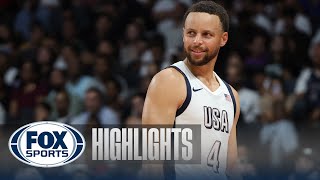 Stephen Curry scores a teamhigh 24 points as USA records dominant victory over Serbia [upl. by Arette]