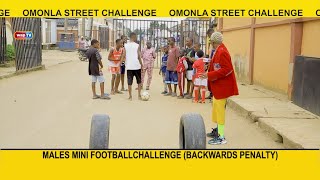 Males Mini Football Challenge backwards penalty  Omonla Street challenge [upl. by Aidile]