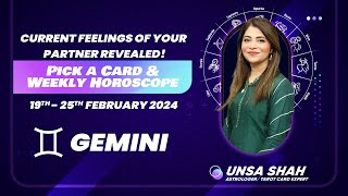 GEMINI  Weekly Horoscope  19th Feb to 25th Feb 2024  UrduHindi Tarot by Unsa Shah [upl. by Gennaro]