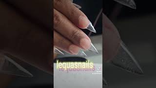 CLEAR GLASS STILETTOS NAILS [upl. by Waly511]