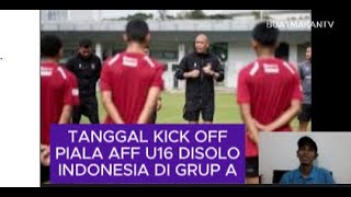 TANGGALJAM KICK OFF PIALA AFF U16 DI SOLO JANGAN LUPA [upl. by Ahsetan]