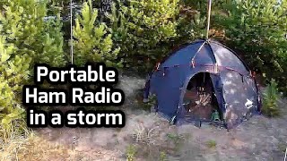 Off Grid Ham Radio in a storm [upl. by Rad]