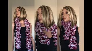 How to Crochet a Ruffled Spiral Scarf Pattern 602│by ThePatternFamily [upl. by Novia508]