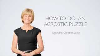 How To Do Acrostic Puzzles [upl. by Nnaear]