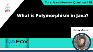 What is Polymorphism in Java Core Java Interview Question 94 [upl. by Roos]