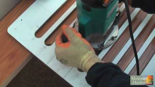 Routing Wooden Worktop Drainage Grooves HD [upl. by Cherilynn]