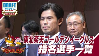 2023年「プロ野球ドラフト会議 supported by リポビタンＤ」東北楽天ゴールデンイーグルス 指名選手ダイジェスト [upl. by Manup]