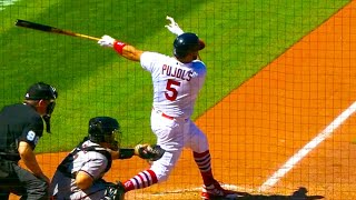 Albert Pujols Slow Motion Home Run Baseball Swing Hitting Mechanics Highlights [upl. by Marleen]