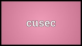 Cusec Meaning [upl. by Eizzik]