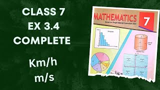 Class 7 Ex 34 Complete  Kmh  ms [upl. by Peppie]