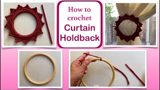 How to crochet Curtain Holdback [upl. by Etnohs]