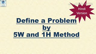 5W and 1H in Hindi I How to define a Problem in Hindi  Problem Definition in Hindi [upl. by Yesdnil]