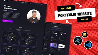 Next Level ReactJs Portfolio Website NEW 2023 ✅  Responsive Portfolio  ReactJs Beginner Project [upl. by Reiter234]