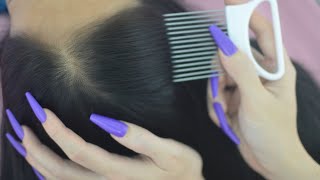 ASMR Hair Tingles Relaxing Scalp Check No Talking Real Person Hair Sounds For Deep Sleep [upl. by Roi]